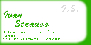 ivan strauss business card